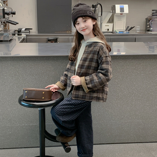 女童秋外套2026新款儿童网红洋气时髦超好看上衣女孩秋冬装套装潮