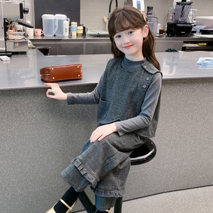 女童春装套装2026新款儿童洋气时髦休闲三件套春秋款女孩网红衣服