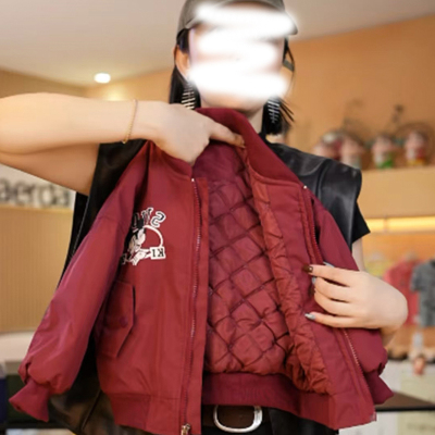 女童外套秋冬款2025新款儿童洋气加厚夹棉夹克女孩休闲秋季棒球服