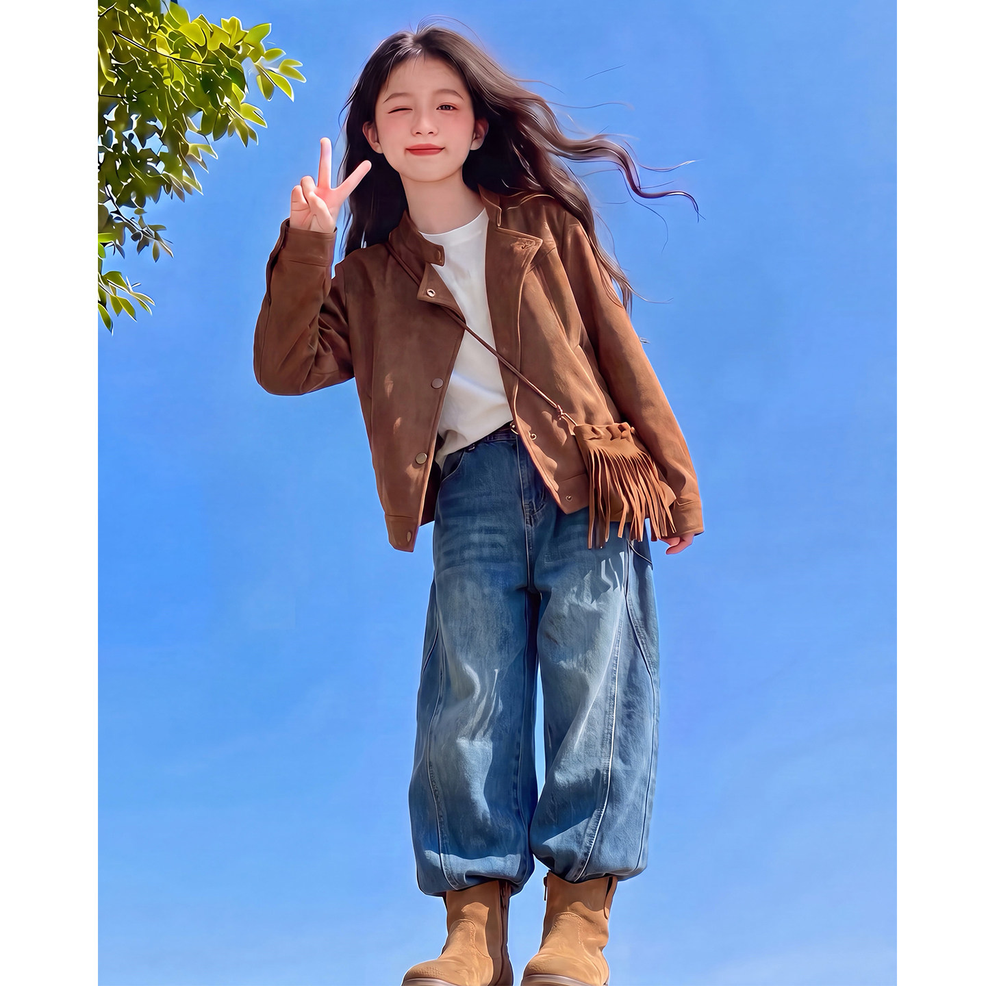 女童外套2026新款秋装儿童网红洋气时髦休闲上衣女孩春秋款夹克潮图片