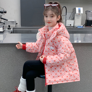 女童棉服冬装2025新款儿童洋气时髦加厚羽绒爆款外套女孩冬季棉袄