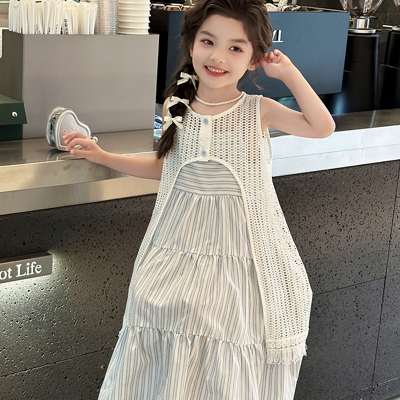 女童连衣裙夏季2025新款儿童洋气超好看度假公主裙夏装小女孩裙子