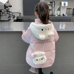 女童棉服冬装2025新款儿童网红洋气时髦羽绒棉袄外套女孩冬季棉衣