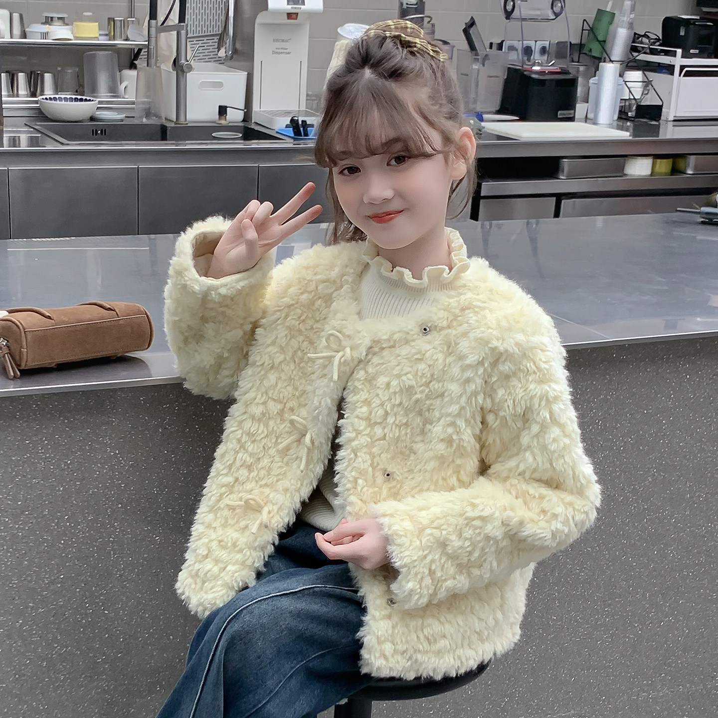 女童外套秋冬款2025新款儿童网红洋气小香风加厚毛毛衣女孩冬装潮,童装/婴儿装/亲子装,普通外套,淘宝优惠券,粉丝福利购,淘宝优惠卷