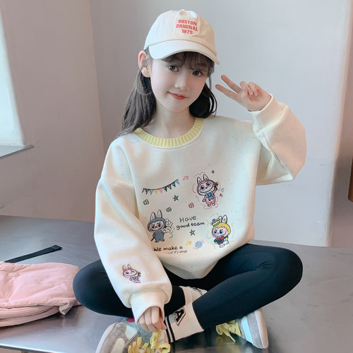 女童卫衣2026新款秋装儿童网红洋气时髦打底衫女孩春秋款休闲上衣