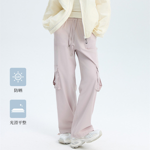 女士裤子工装裤夏薄款2026新款直筒宽松弹力防晒速干凉感美式酷飒