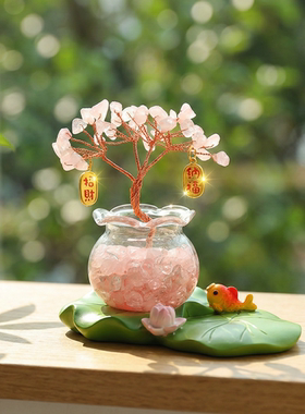 新中式手工樱花树脂桌面摆件