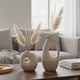 侘寂风陶瓷几何花瓶套组客厅桌面摆件简约装 饰品日常送礼