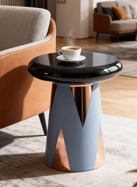轻奢几何圆形树脂客厅茶几摆件