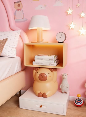 儿童房可发光小猪树脂收纳摆件