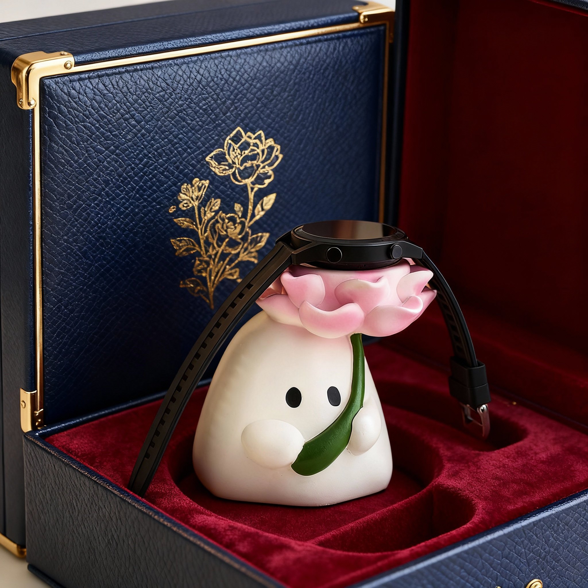 可爱卡通莲花小猪桌面摆件