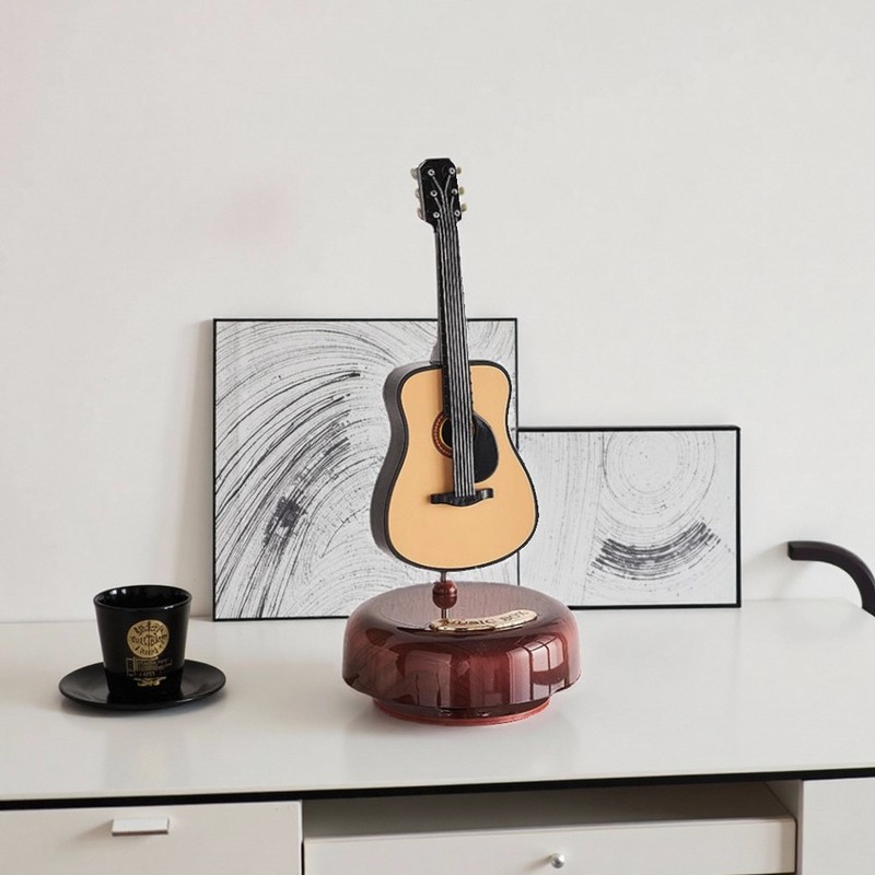 创意吉他八音盒桌面摆件