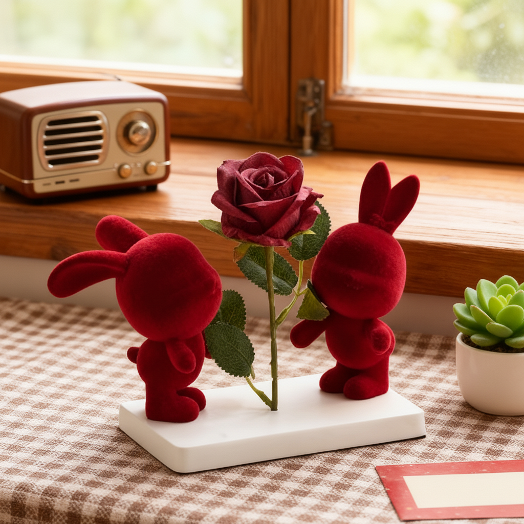 可爱卡通兔子桌面摆件