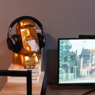 头戴式耳机支架托挂创意桌面rgb迈从rog雷蛇外星人摆件电竞房装饰