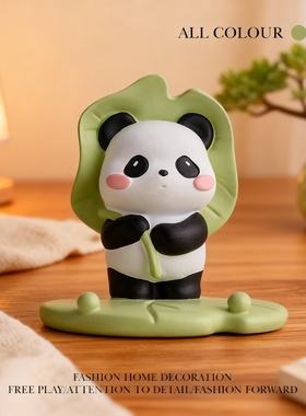 创意国潮熊猫桌面摆件