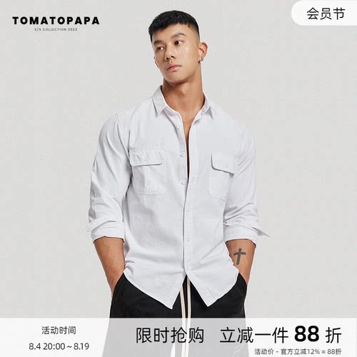 tomatopapa翻领长袖美式街头