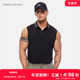 翻领衫 TOMATOPAPA新款 POLO背心无袖 简约纯色训练马甲健身男子上衣