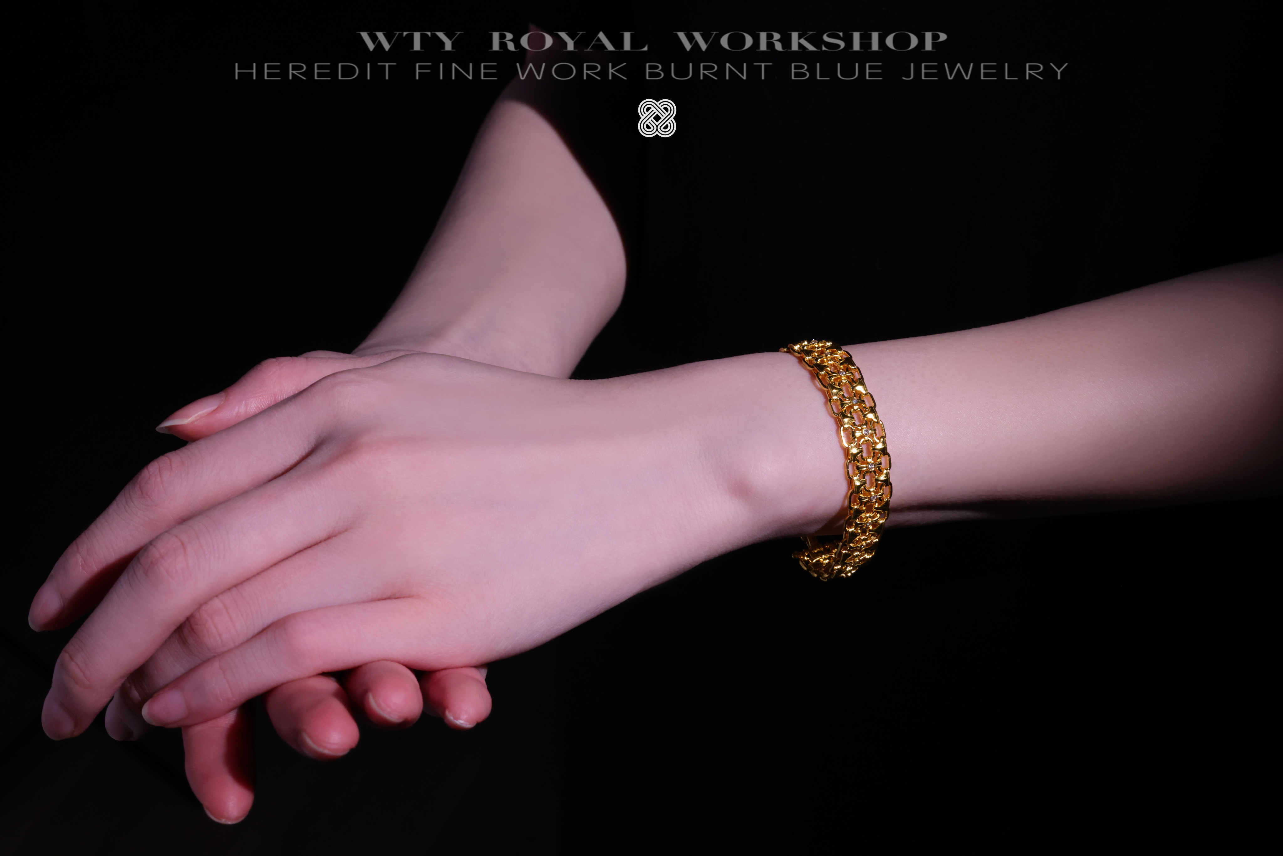 造办处细工足金手链星轨织带