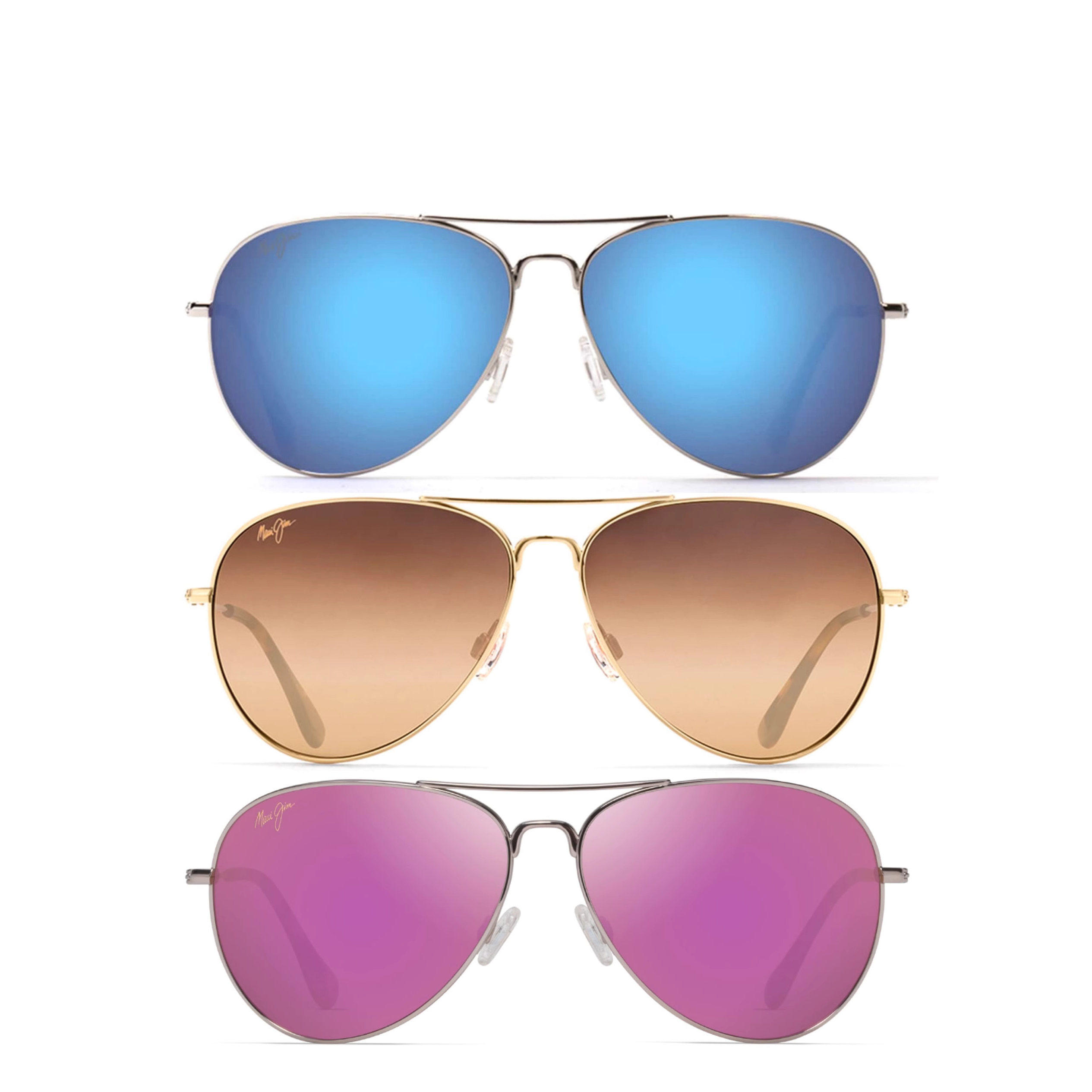 茂宜款飞行员超轻彩膜尼龙偏光双梁太阳镜MJ264男女时尚经典墨镜