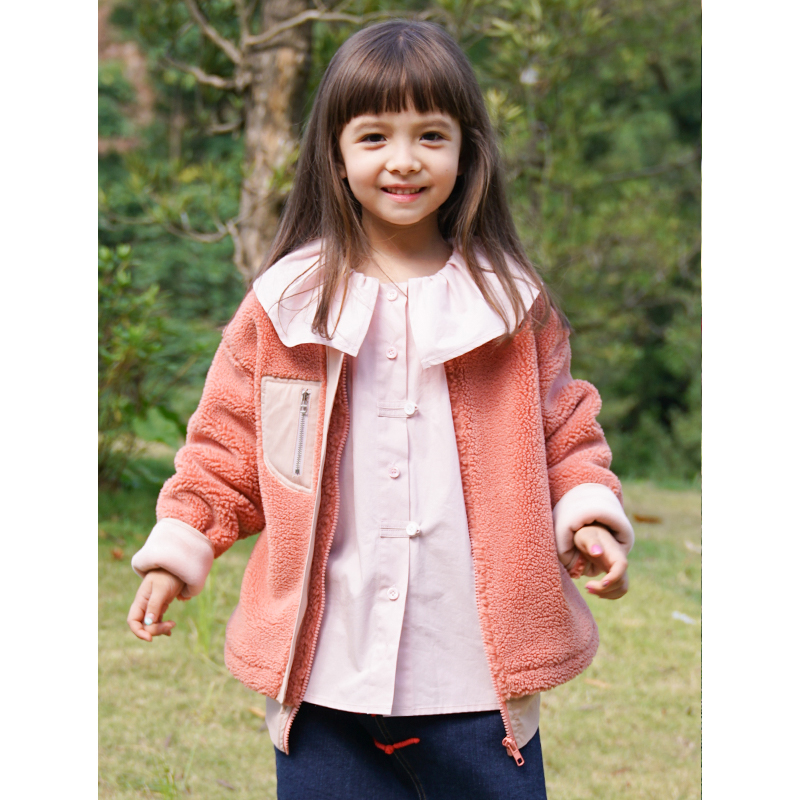 儿童羊羔毛外套双面穿摇粒绒女童