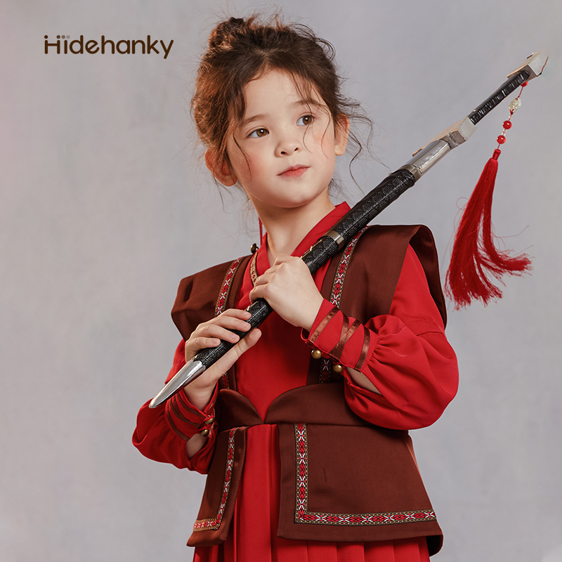 丢手绢女童襦裙汉服夏古风连衣裙