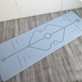 双面防滑TPE瑜伽垫体位线加宽加厚环保无味地垫初学者运动健身垫