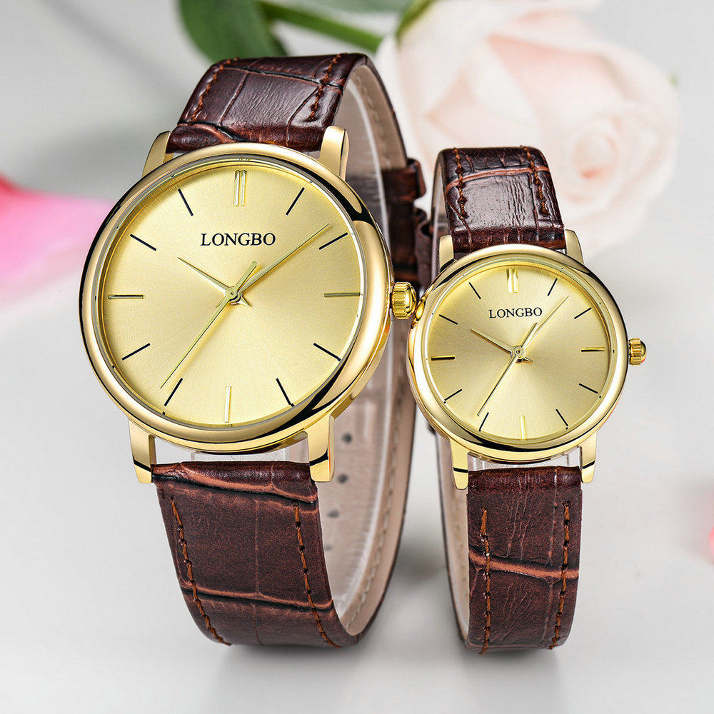 longbo/龙波80321 新款男女石英手表对表简约款quartz watch