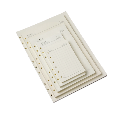 米黄色9孔可拆定制活页内芯