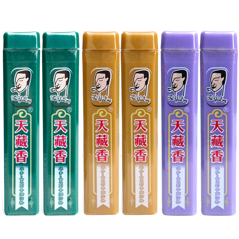 中国台湾原装正品天藏香烟友爽粘粉薄荷沉香味沾菸粉肺易清鼻烟粉