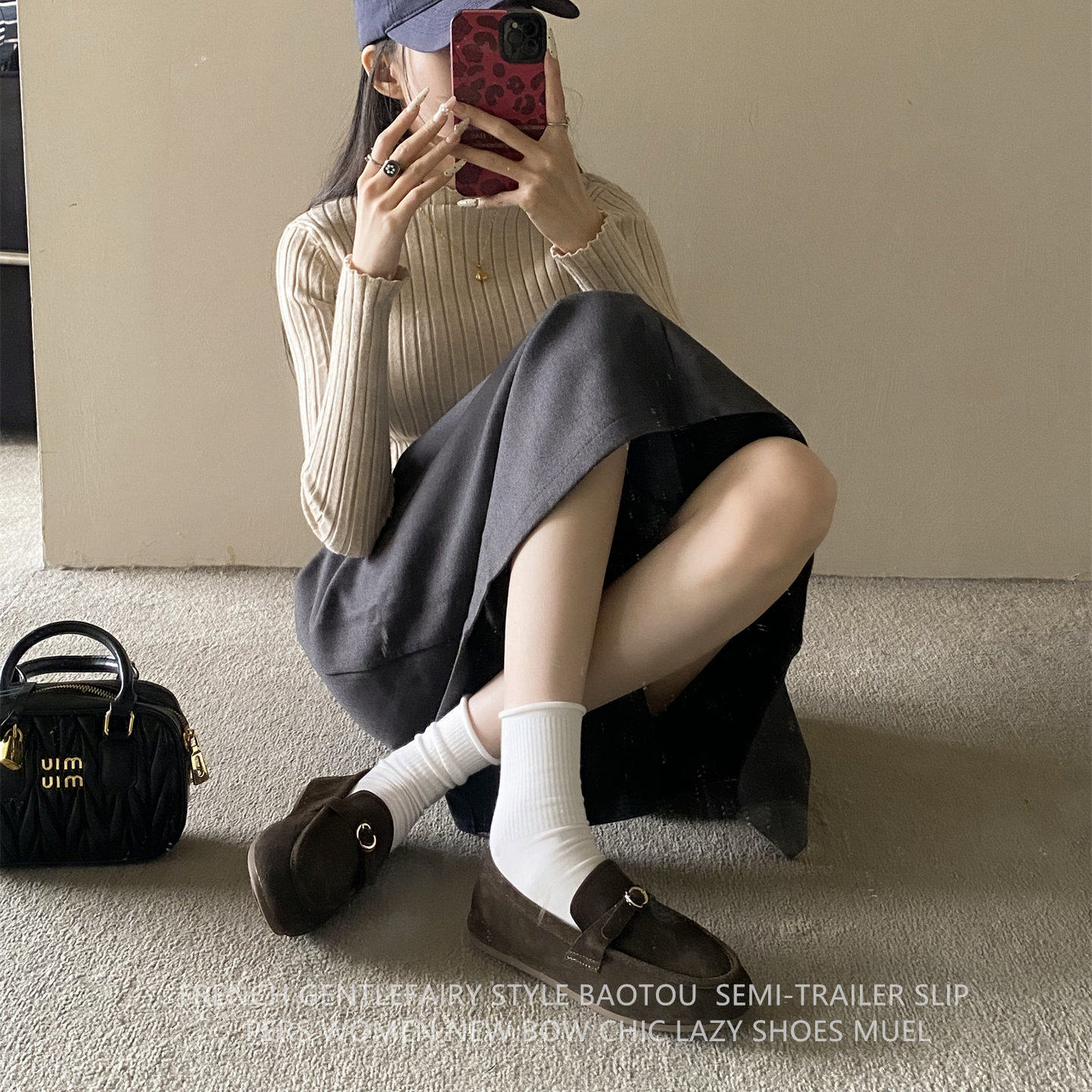 英伦风圆头乐福鞋女学院