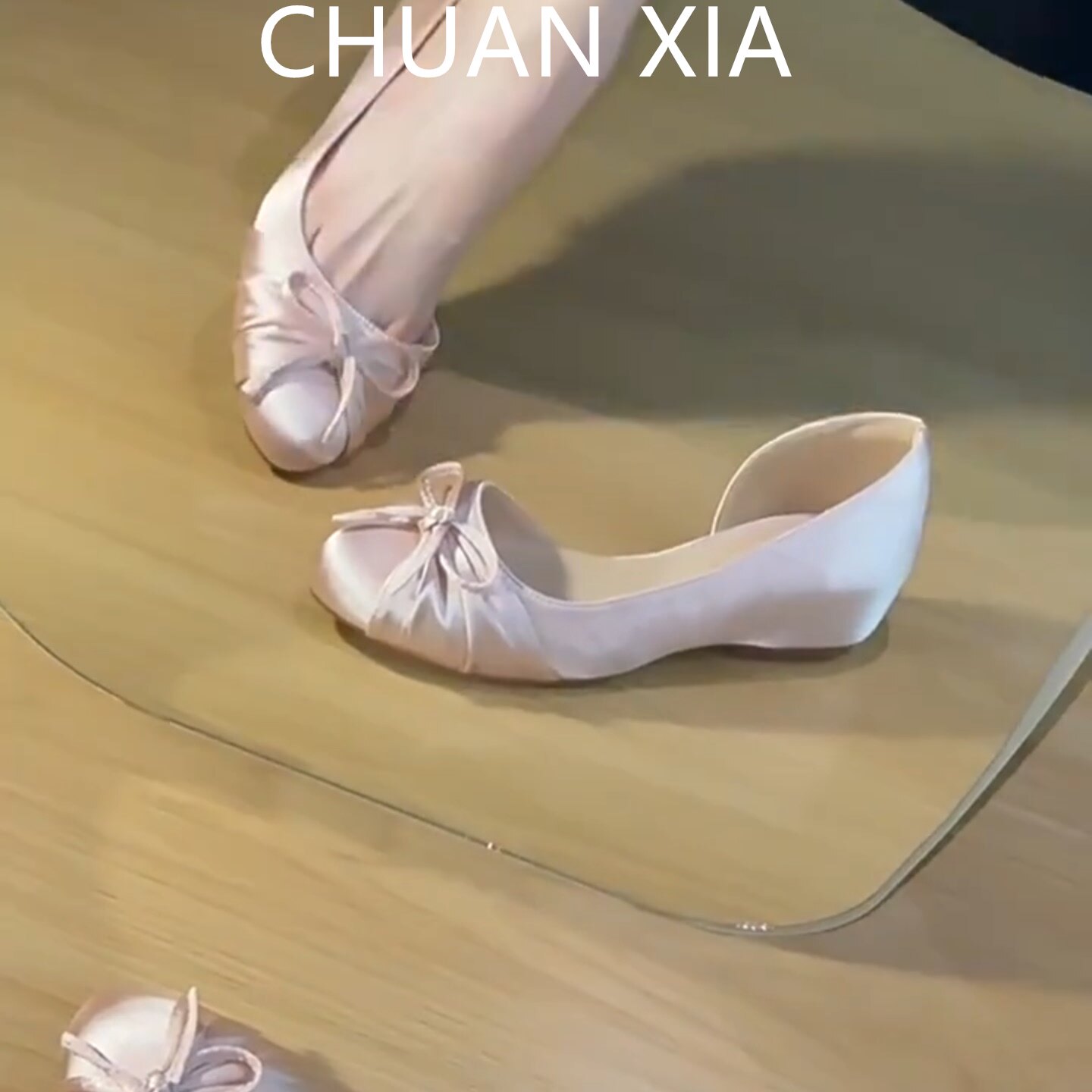 羊皮版!粉色绸缎蝴蝶结