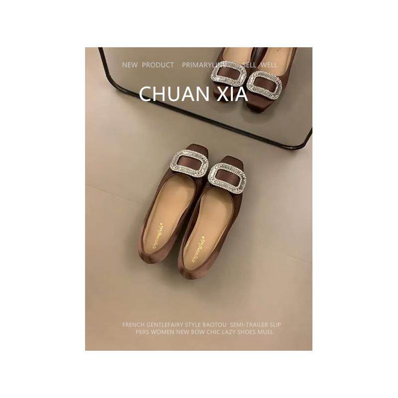 羊皮版！复古真皮软底玛丽珍鞋女时尚水钻方头单鞋韩版内增高瓢鞋,女鞋,玛丽珍鞋,淘宝优惠券,粉丝福利购,淘宝优惠卷