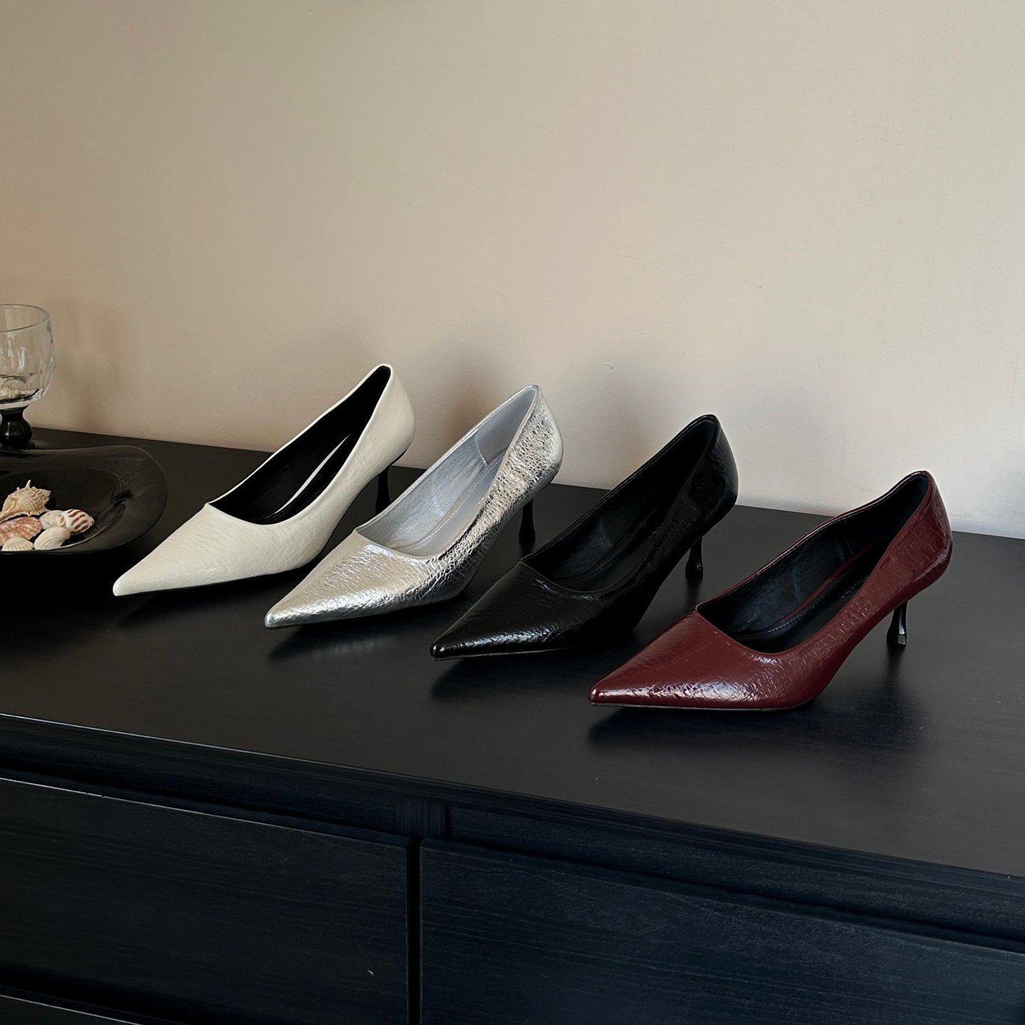 Mi Ke 2026年春季新款尖头细跟高跟鞋女百搭气质通勤职业工作单鞋,女鞋,毛毛鞋,淘宝优惠券,粉丝福利购,淘宝优惠卷