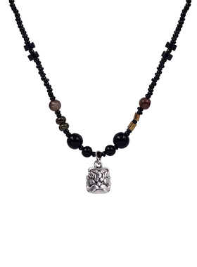 合金串珠链男项链瑞兽醒狮