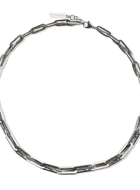 钛钢男双层叠戴项链不掉色