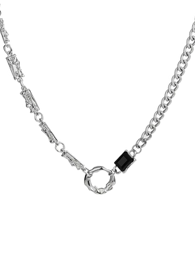 钛钢嘻哈链男高级项链