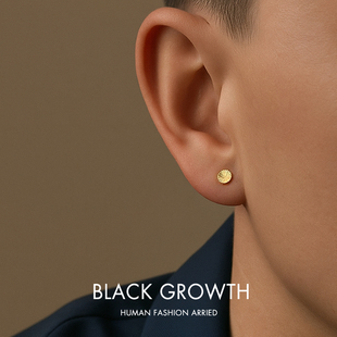 耳钉男士潮流迷你高级感轻奢简约养耳洞痞帅单只耳钉男款耳骨钉