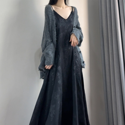 读衣术慵懒风软糯毛边针织开衫女