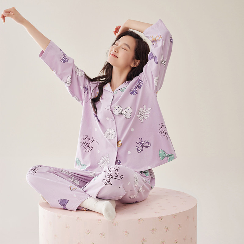 安之伴春秋季新款纯棉卡通睡衣女2025可爱印花可外穿家居服套装,女士内衣/男士内衣/家居服,睡衣/家居服套装,淘宝优惠券,粉丝福利购,淘宝优惠卷