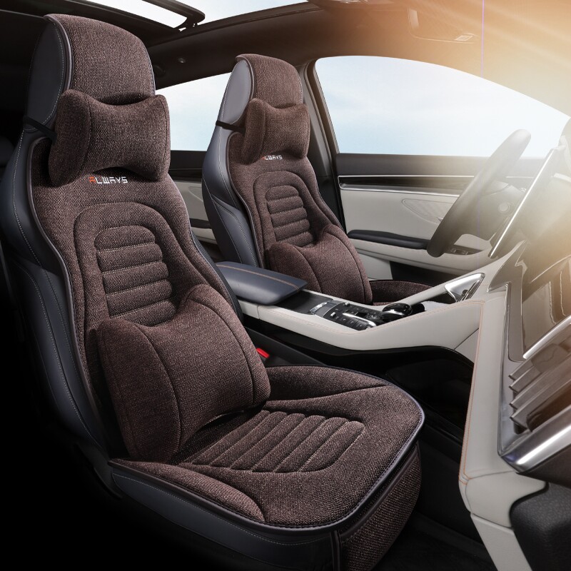 奥迪a4l a6l q2l Q3 Q5 Q5L a3 A5 汽车坐垫四季通用夏季凉垫亚麻