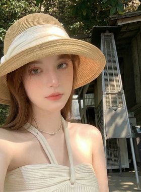 2026新款大檐防晒遮阳草编渔夫帽