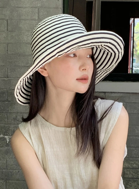 大檐防晒遮阳渔夫帽女薄款大头围