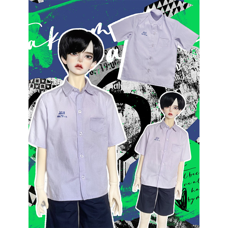 肥仔大佬3分bjd泰国校服制服娃衣3分体bjd休闲短袖校服娃衣套装