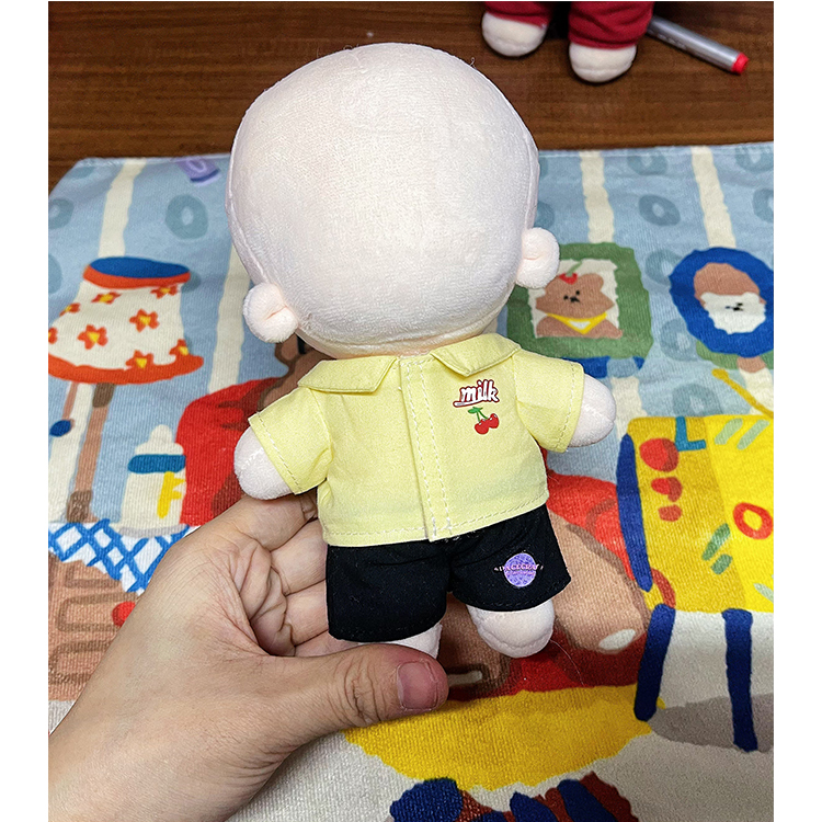 肥仔大佬15cm棉花娃娃衬衫裤子套装15厘米棉花娃娃衬衣娃衣