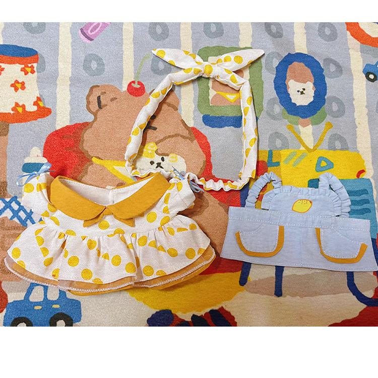 棉花娃娃娃柠檬裙套装娃衣材料包