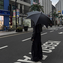 哥特长柄伞晴雨两用亚文化暗黑系lolita雨伞女自动太阳伞黑胶防晒