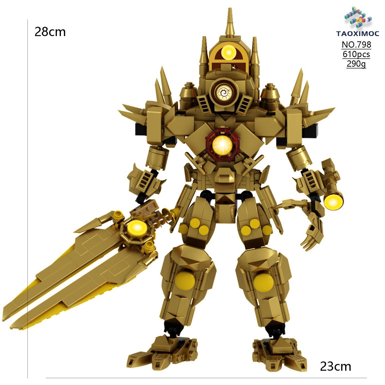 监控人和马桶人的玩具积木