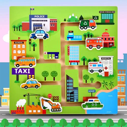 儿童数字走位交通动物太空迷宫玩