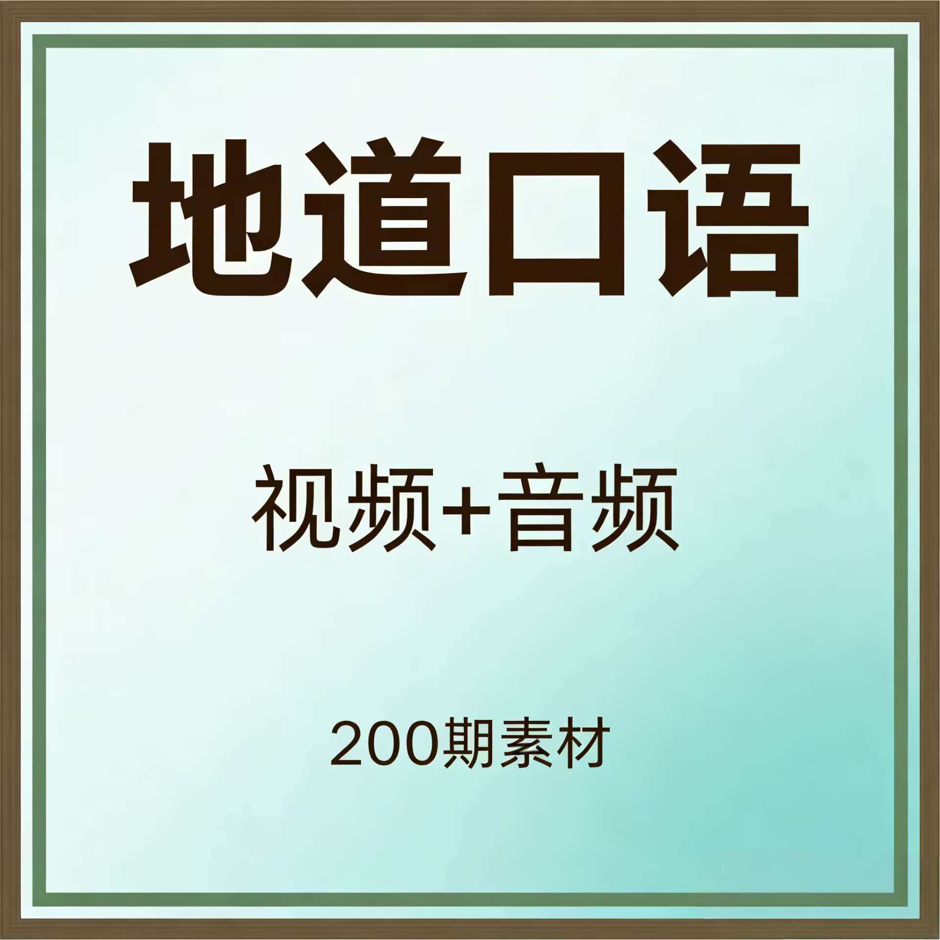 200期素材vlog地道英语口语实用口语音视频文档电子资料合集
