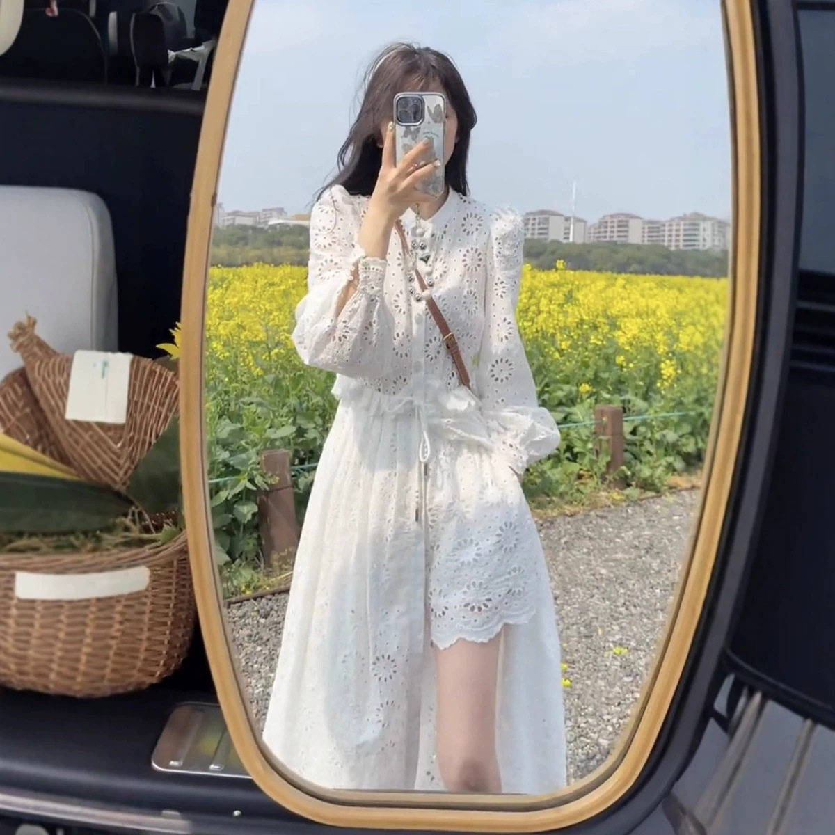 加肥大码女装法式浪漫短裤蕾丝连衣裙套装胖MM洋气遮肉漂亮两件套